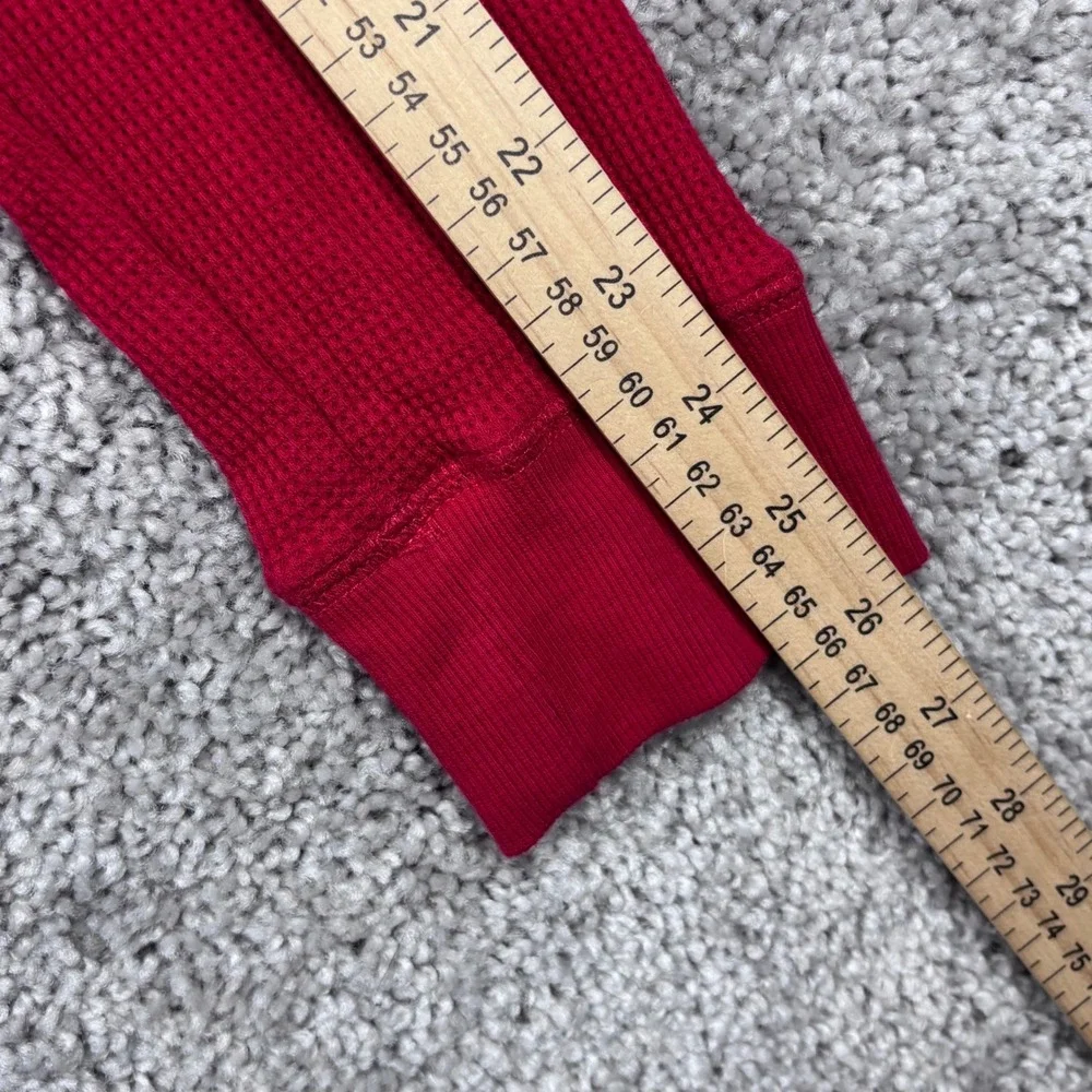 Lauren Ralph  Womens Open Cardigan Red Waffle Knit Shawl Collar Size M‎ NEW